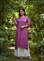 Load image into Gallery viewer, Riva Rayon Ombre Chikankari Kurtis - The Lucknowi Chikan