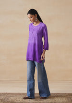 Load image into Gallery viewer, Amina Rayon Short Chikankari Kurti - The Lucknowi Chikan