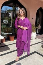 Load image into Gallery viewer, Kalira Rayon Mukaish Chikankari Kurti Set