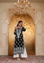 Load image into Gallery viewer, Bela Premium Modal Chikankari Long Kurti