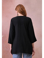 Load image into Gallery viewer, Bela Dyed Rayon Short Chikankari Kurti