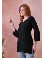 Load image into Gallery viewer, Bela Dyed Rayon Short Chikankari Kurti