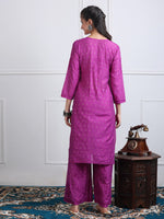 Load image into Gallery viewer, Sona Chanderi Chikan Kurti Set