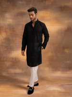 Load image into Gallery viewer, Nawab Mens Hakuba Sequence Chikankari Kurta & Pyjama Set