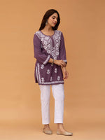 Load image into Gallery viewer, Aabha Premium Modal Chikankari Top