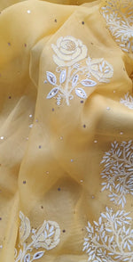 Load image into Gallery viewer, Royal Mandakini Organza Saree - The Lucknowi Chikan