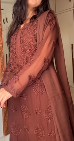 Load image into Gallery viewer, Khwab 3D Handwork Chikankari Kurti Set