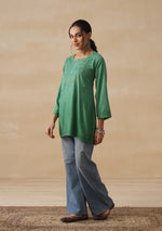 Load image into Gallery viewer, Amina Rayon Short Chikankari Kurti - The Lucknowi Chikan