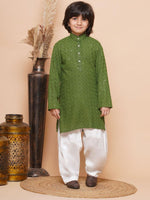 Load image into Gallery viewer, Kunwar Chikankari Boys Kurta Pyjama Set