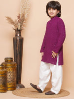 Load image into Gallery viewer, Kunwar Chikankari Boys Kurta Pyjama Set