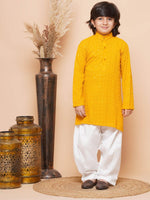 Load image into Gallery viewer, Kunwar Chikankari Boys Kurta Pyjama Set