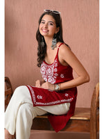 Load image into Gallery viewer, Mahiya Strappy Chikankari Kurti