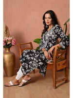 Load image into Gallery viewer, Aadat Mulmul Straight Chikankari Kurti