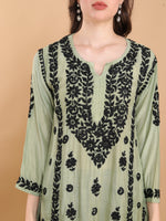 Load image into Gallery viewer, Pratha 3D Chikankari Muslin Kurta