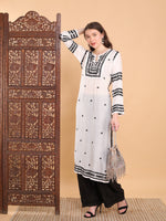 Load image into Gallery viewer, Adila Muslin Designer Chikankari Kurti