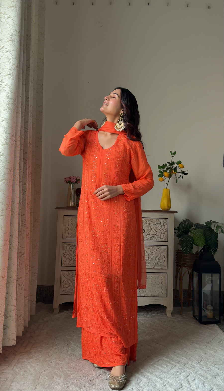 Nagma Premium Chikankari Mukaish Viscose Set