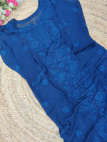 Load image into Gallery viewer, Gulposh Rose Pannel Viscose Kurti - The Lucknowi Chikan