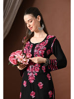 Load image into Gallery viewer, Mahira Rayon Duel Thread Chikankari Kurti