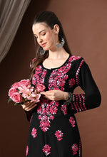 Load image into Gallery viewer, Mahira Rayon Duel Thread Chikankari Kurti