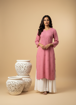 Load image into Gallery viewer, Nargis Viscose Premium 3D Chikankari Kurti