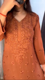 Load image into Gallery viewer, Nargis Viscose Premium 3D Chikankari Kurti