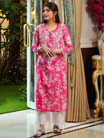 Load image into Gallery viewer, Zainab Chikankari Mulmul Straight Kurti