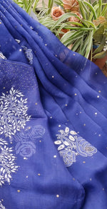Load image into Gallery viewer, Royal Mandakini Organza Saree - The Lucknowi Chikan