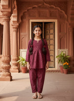 Load image into Gallery viewer, Lado Chanderi Kids Co-ord Set