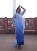 Load image into Gallery viewer, Gulfam Rose Pannel Viscose Kurti Set