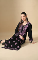 Load image into Gallery viewer, Mahira Rayon Duel Thread Chikankari Kurti