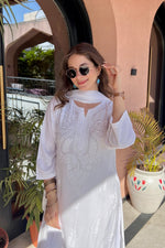 Load image into Gallery viewer, Kalira Rayon Mukaish Chikankari Kurti Set - The Lucknowi Chikan