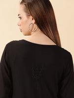 Load image into Gallery viewer, Amina Rayon Short Chikankari Kurti - Red - The Lucknowi Chikan