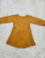 Load image into Gallery viewer, Titli Cotton Chikankari Ombre Girl's 3 PC A-Line Kurta Set - The Lucknowi Chikan