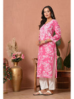 Load image into Gallery viewer, Aadat Mulmul Straight Chikankari Kurti