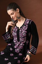 Load image into Gallery viewer, Mahira Rayon Duel Thread Chikankari Kurti
