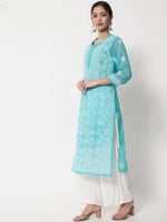Load image into Gallery viewer, Zara Georgette Chikankari Kurta