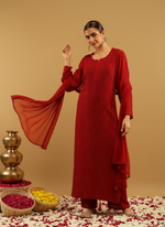 Load image into Gallery viewer, Nagma Chikankari And Mukaish Suit Set