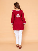 Load image into Gallery viewer, Aabha Premium Modal Chikankari Top