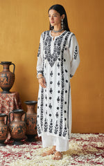 Load image into Gallery viewer, Pratha 3D Chikankari Muslin Kurta