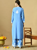 Load image into Gallery viewer, Daniya Modal Chikankari Kurti Set - The Lucknowi Chikan
