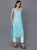 Load image into Gallery viewer, Nayab Strappy Ombre Chikankari Kurti