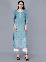 Load image into Gallery viewer, Noorie Premium Straight Chikankari Kurti - The Lucknowi Chikan