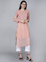 Load image into Gallery viewer, Noorie Premium Straight Chikankari Kurti - The Lucknowi Chikan