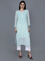 Load image into Gallery viewer, Noorie Premium Straight Chikankari Kurti - The Lucknowi Chikan