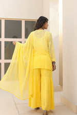 Load image into Gallery viewer, Sajni Luxury Chikankari Mukaish Gharara Set