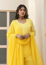 Load image into Gallery viewer, Sajni Luxury Chikankari Mukaish Gharara Set