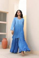 Load image into Gallery viewer, Sajni Premium Viscose Gharara Set - The Lucknowi Chikan