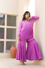 Load image into Gallery viewer, Sajni Premium Viscose Gharara Set - The Lucknowi Chikan