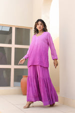 Load image into Gallery viewer, Sajni Premium Viscose Gharara Set - The Lucknowi Chikan