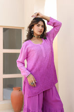 Load image into Gallery viewer, Sajni Premium Viscose Gharara Set - The Lucknowi Chikan